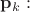 $\mathbf{p}_k:$