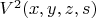 $V^2(x,y,z,s)$