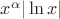 $x^{\alpha}|\ln x|$