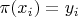 $\pi(x_i)=y_i$