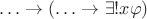 $\ldots\to(\ldots\to\exists!x\varphi)$