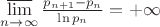 $\varlimsup\limits_{n\to\infty}\frac{p_{n+1}-p_n}{\ln p_n}=+\infty$