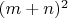 $(m+n)^2$