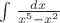 $\int_{}^{} \frac{dx}{x^5-x^2}$