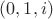 $(0,1,i)$