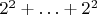 $2^2 + \ldots + 2^2$