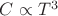 $C \propto T^3$