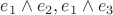 $e_1\wedge e_2, e_1\wedge e_3$
