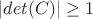 $|det(C)| \geq 1$