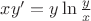 $xy' = y\ln{\frac{y}{x}}$