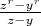 $\frac{z^r-y^r}{z-y}