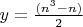 $y=\frac{(n^3-n)}2$