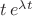 $t\,e^{\lambda t}$
