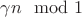 $\gamma n\mod1$