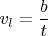 $v_l=\displaystyle \frac{b}{t}$