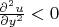 $\frac{\partial^2u}{\partial y^2}<0$