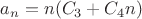 $a_n=n(C_3+C_4n)$