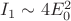 $I_{1} \sim  4E^{2}_{0}$