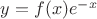 $y=f(x)e^{-x}$