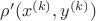 $\rho'(x^{(k)},y^{(k)})$ $\rho'(x^{(k)},y^{(k)})$