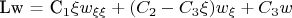 Lw = C_1 \xi  w_{\xi\xi} + (C_2 -  C_3 \xi) w_{\xi} + C_3 w