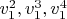 $v_1^2, v_1^3, v_1^4$
