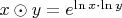 $x\odot y=e^{\ln x\cdot\ln y}$