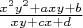 $\frac{x^2y^2+axy+b}{xy+cx+d}$