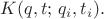 $K(q,t;\,q_i,t_i).$