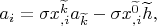 $a_i=\sigma x^{\widetilde{k}}_{,i} a_{\widetilde{k}} - \sigma x^{\widetilde{0}}_{,i} \widetilde{h},$