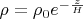 $ \rho = \rho_0 e ^{-\frac { z}{H}} $