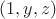 $(1,y,z)$