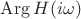 $\operatorname{Arg} H(i\omega)$