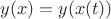 $y(x)=y(x(t))$