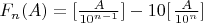 $F_n{(A)}={[\frac {A}{10^{n-1}}]- 10[{\left{\frac{A}{10^n}}]}$