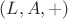 $(L, A, +)$