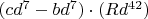 $(cd^7-bd^7)\cdot(Rd^{42})$