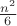 $\frac{n^2}{6}$