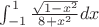 $\int_{-1}^1 \frac{\sqrt{1-x^2}}{8+x^2} dx$