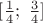 $[\frac 14 ;\ \frac 34 ]$