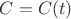 $C = C(t)$