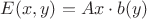 $E(x, y) = Ax \cdot b(y)$