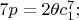 $7p=2\theta c_1^7;$