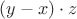 $(y-x)\cdot z$