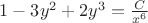 $1-3y^2+2y^3=\frac{C}{x^6}$