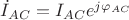 $\dot{I}_{AC}=I_{AC}e^{j\varphi_{AC}}$