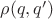 $\rho(q,q')$