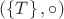 $(\left\lbrace T\right\rbrace, \circ)$