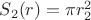 $S_2(r)=\pi r_2^2$