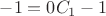 $-1=0C_{1}-1$